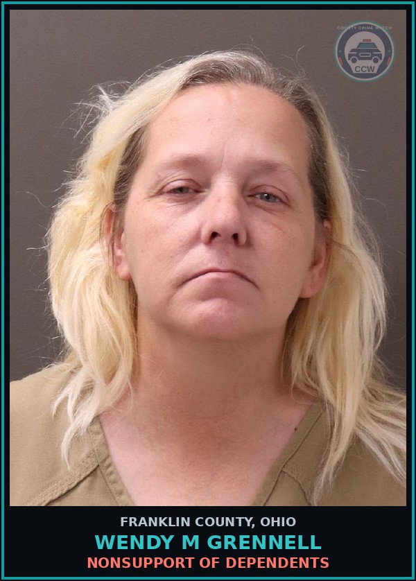 Booking mugshot of Wendy M Grennell in Franklin County