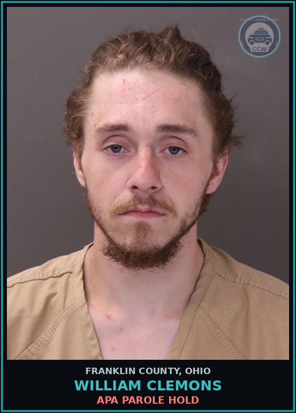 Booking mugshot of William Clemons in Franklin County