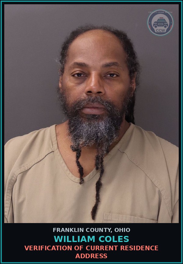 Booking mugshot of William Coles in Franklin County