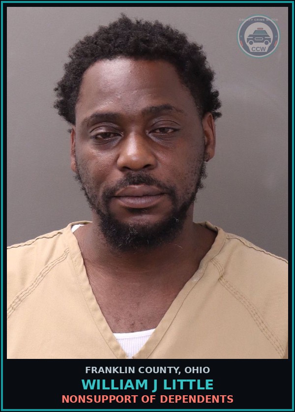 Booking mugshot of William J Little in Franklin County