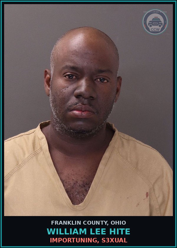 Booking mugshot of William Lee Hite in Franklin County