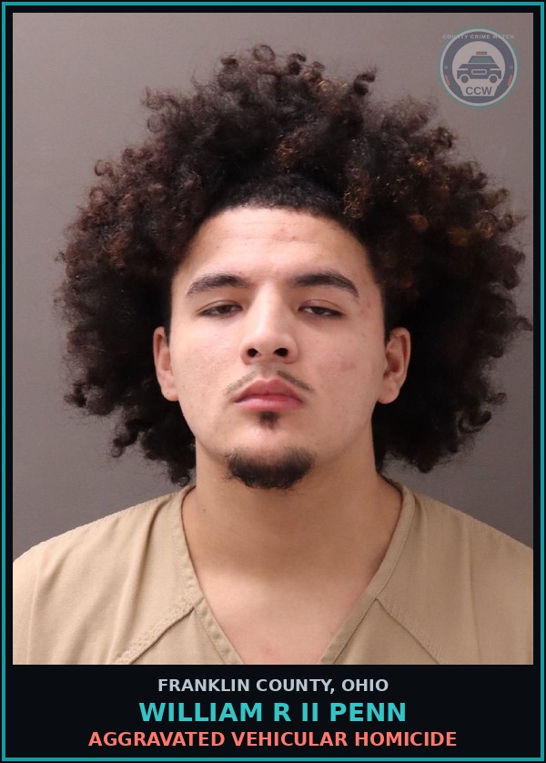 Booking mugshot of William R Ii Penn in Franklin County