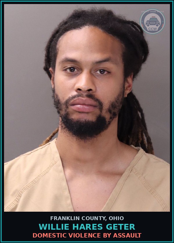Booking mugshot of Willie Hares Geter in Franklin County