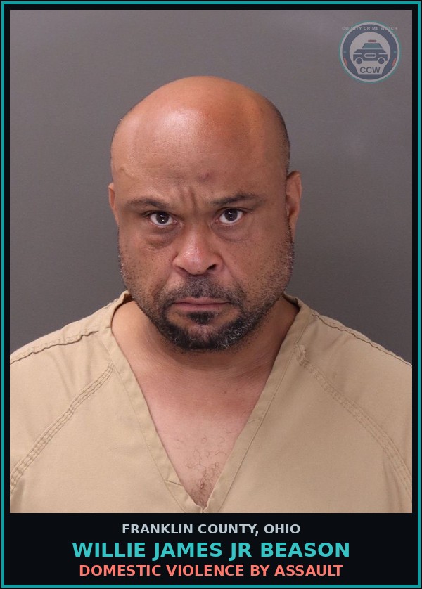 Booking mugshot of Willie James Jr Beason in Franklin County
