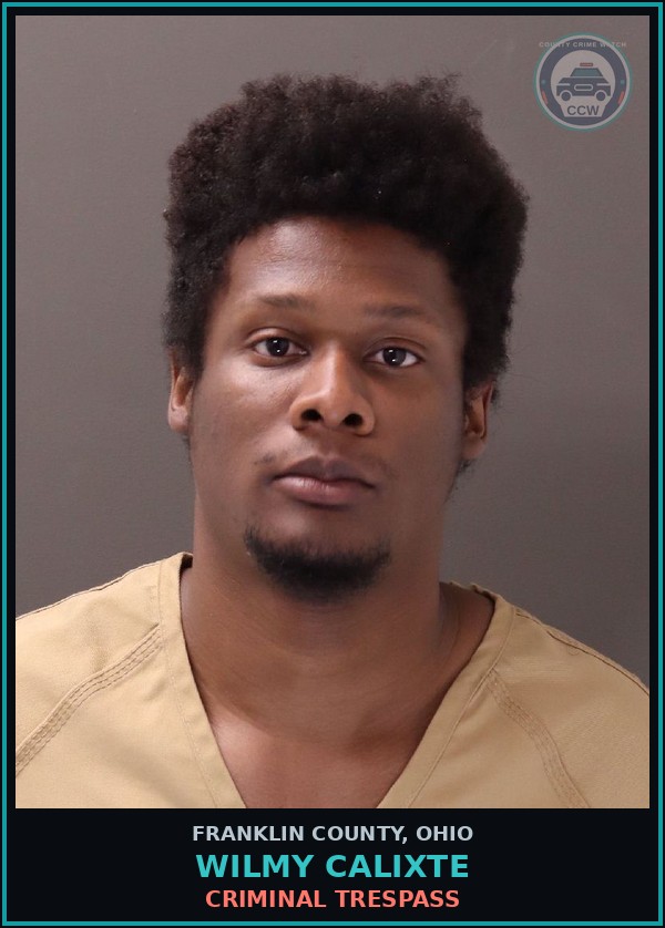 Booking mugshot of Wilmy Calixte in Franklin County