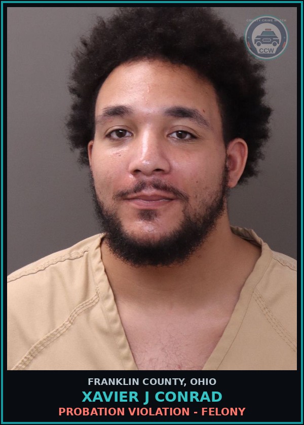 Booking mugshot of Xavier J Conrad in Franklin County