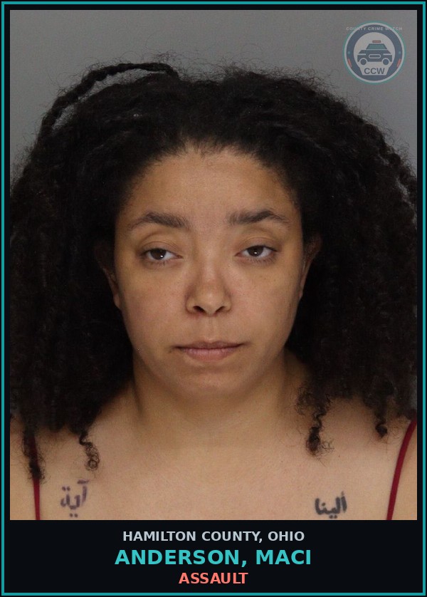 Booking mugshot of Anderson, Maci in Hamilton County