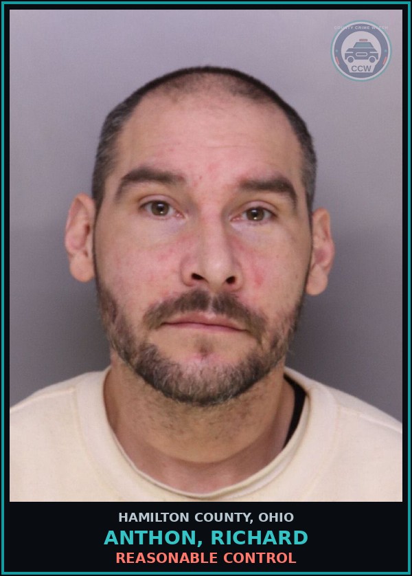 Booking mugshot of Anthon, Richard in Hamilton County