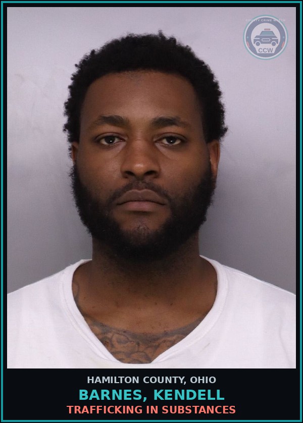 Booking mugshot of Barnes, Kendell in Hamilton County