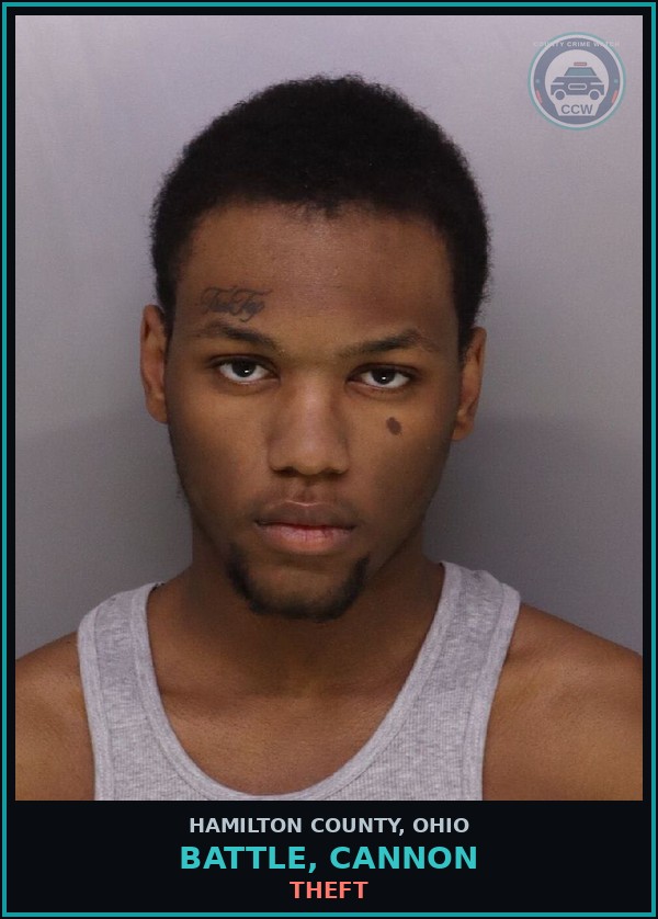 Booking mugshot of Battle, Cannon in Hamilton County