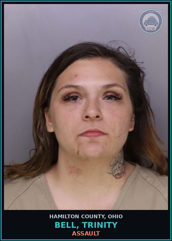 Booking mugshot of Bell, Trinity in Hamilton County