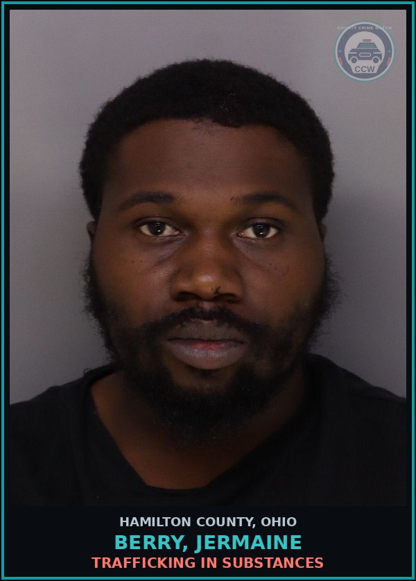 Booking mugshot of Berry, Jermaine in Hamilton County