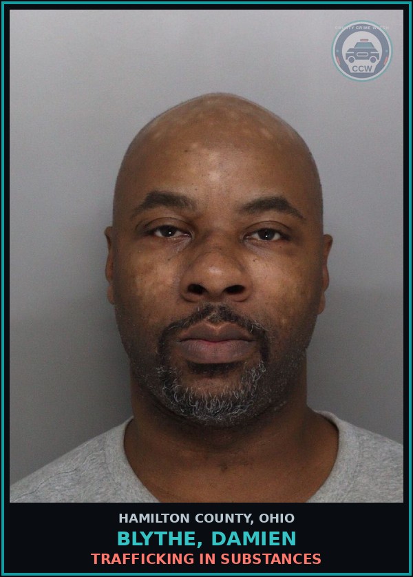 Booking mugshot of Blythe, Damien in Hamilton County