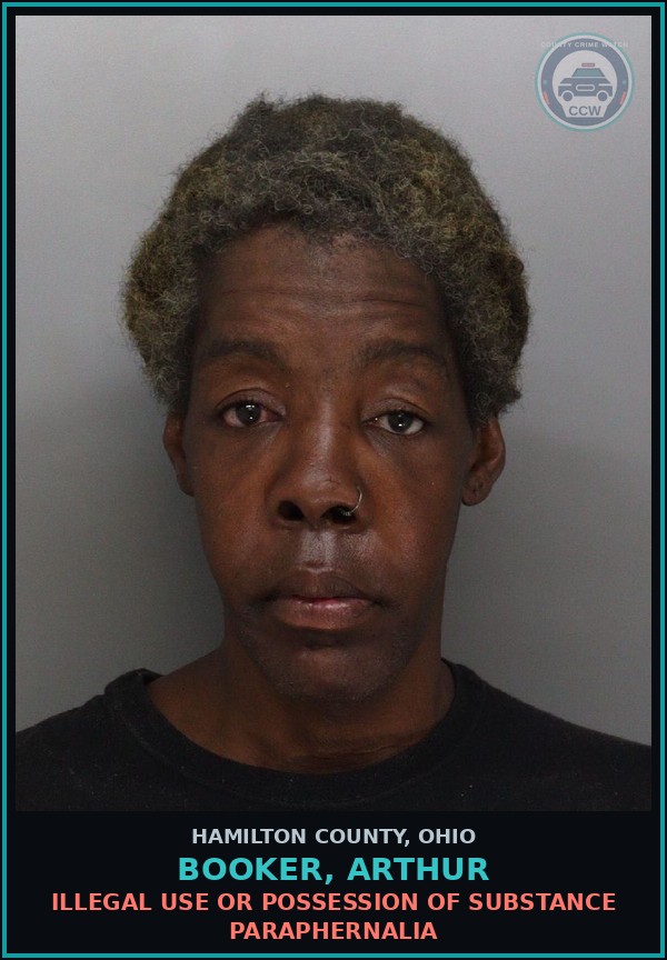 Booking mugshot of Booker, Arthur in Hamilton County