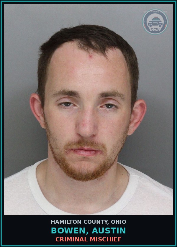 Booking mugshot of Bowen, Austin in Hamilton County