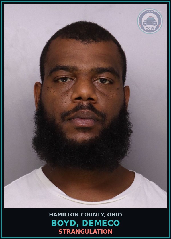 Booking mugshot of Boyd, Demeco in Hamilton County