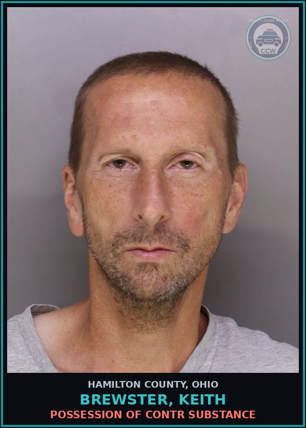 Booking mugshot of Brewster, Keith in Hamilton County