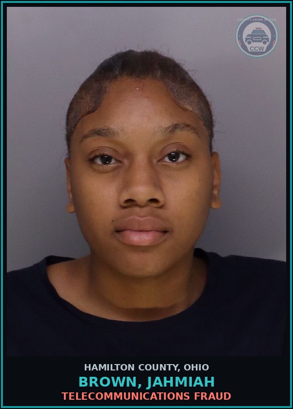 Booking mugshot of Brown, Jahmiah in Hamilton County