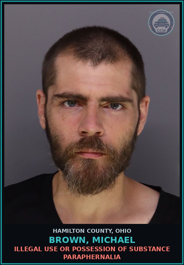 Booking mugshot of Brown, Michael in Hamilton County
