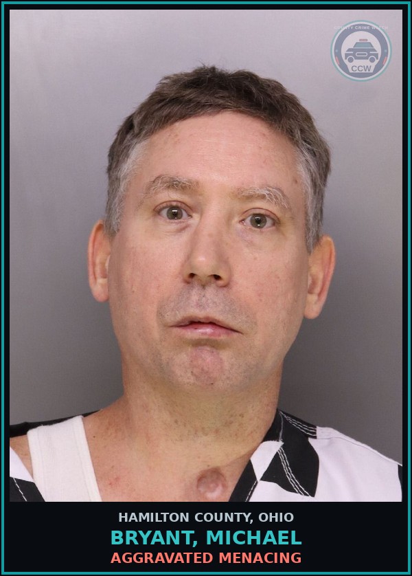 Booking mugshot of Bryant, Michael in Hamilton County