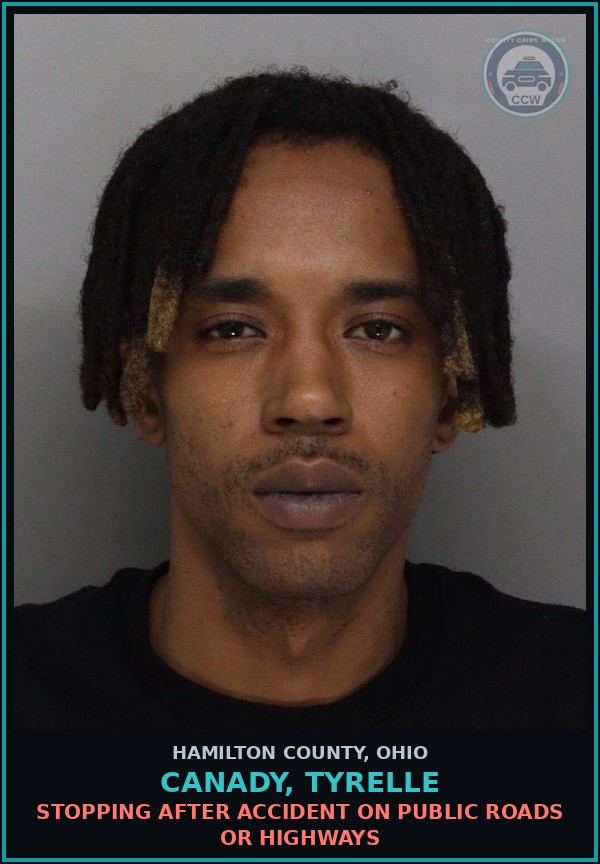 Booking mugshot of Canady, Tyrelle in Hamilton County