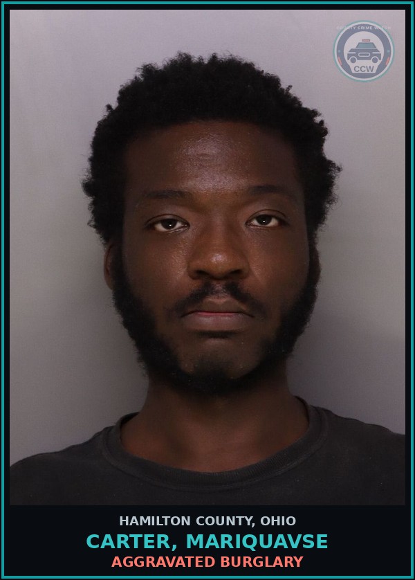 Booking mugshot of Carter, Mariquavse in Hamilton County