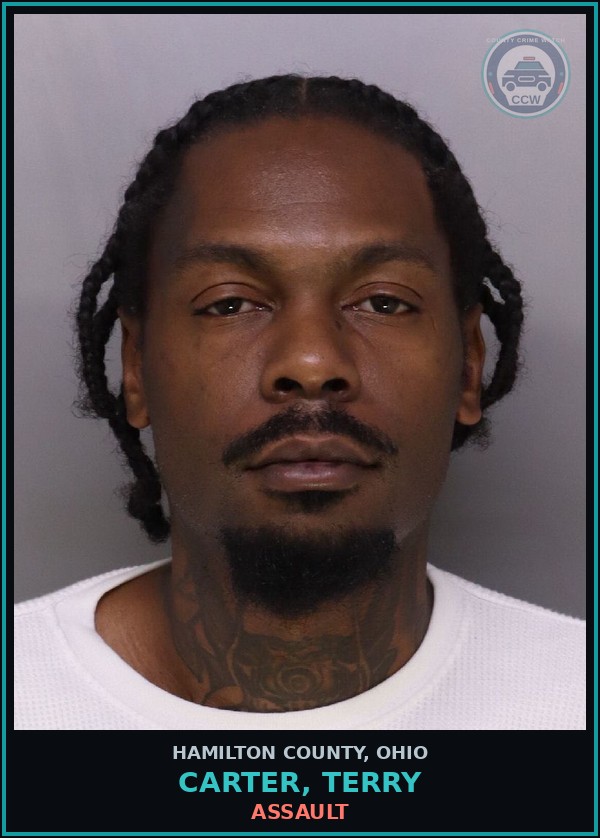 Booking mugshot of Carter, Terry in Hamilton County