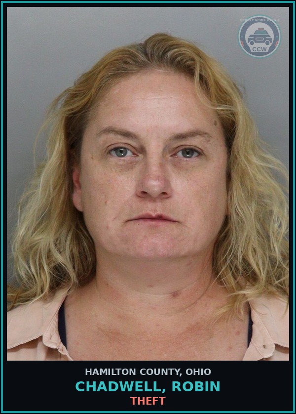 Booking mugshot of Chadwell, Robin in Hamilton County
