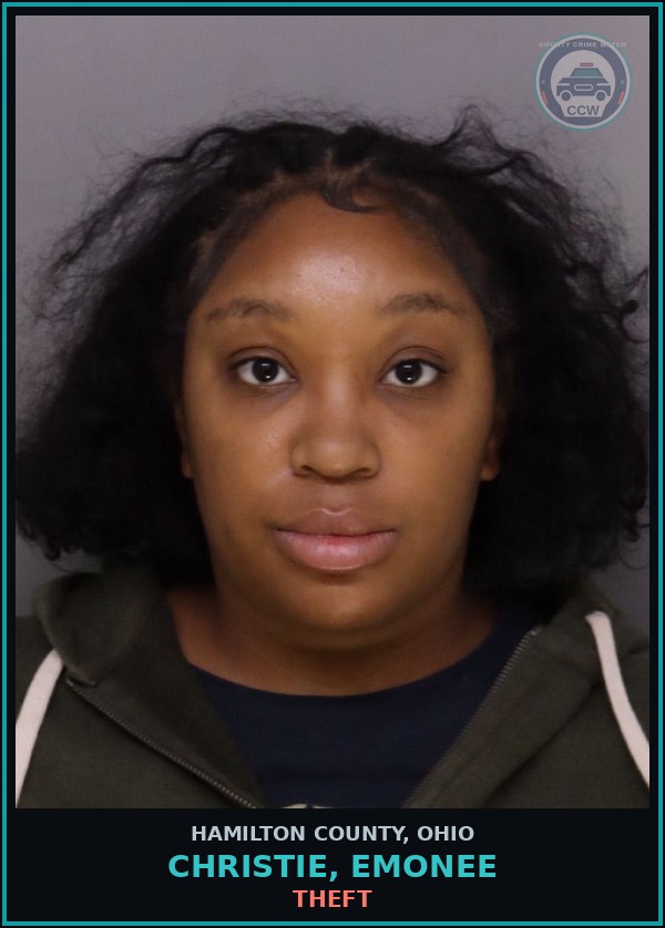 Booking mugshot of Christie, Emonee in Hamilton County