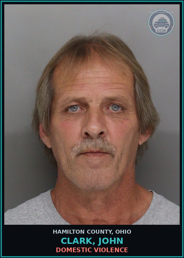 Booking mugshot of Clark, John in Hamilton County