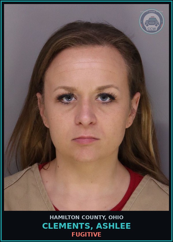 Booking mugshot of Clements, Ashlee in Hamilton County