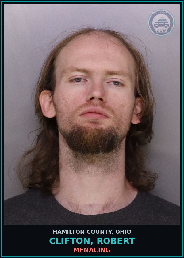 Booking mugshot of Clifton, Robert in Hamilton County