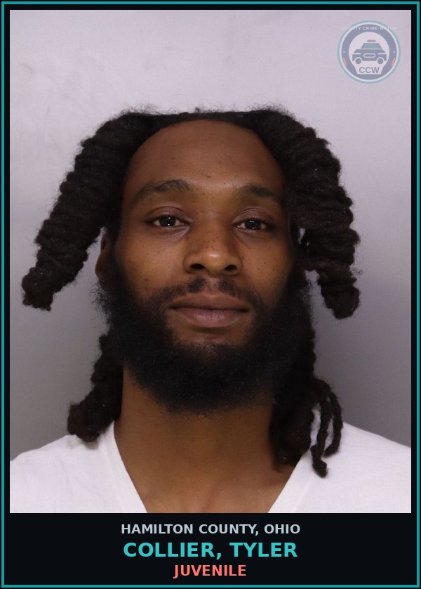 Booking mugshot of Collier, Tyler in Hamilton County