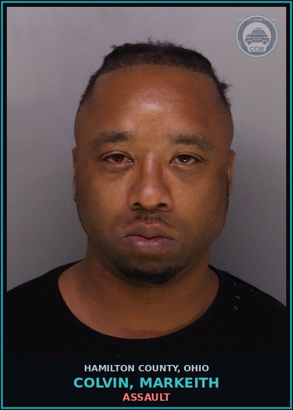 Booking mugshot of Colvin, Markeith in Hamilton County