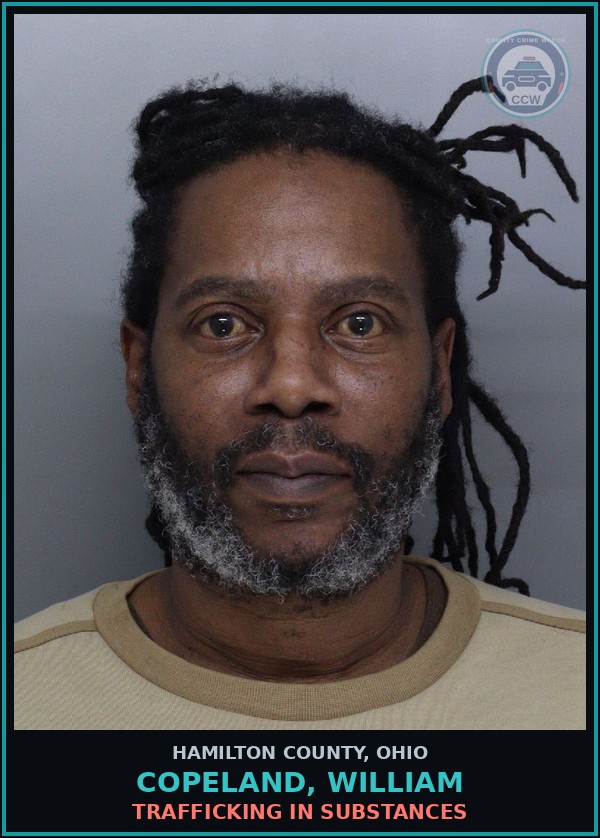 Booking mugshot of Copeland, William in Hamilton County