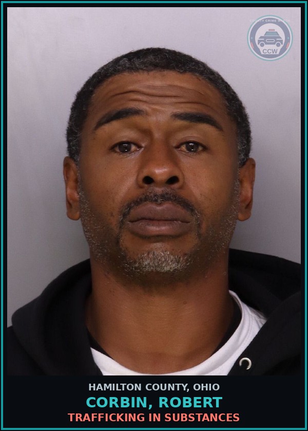 Booking mugshot of Corbin, Robert in Hamilton County