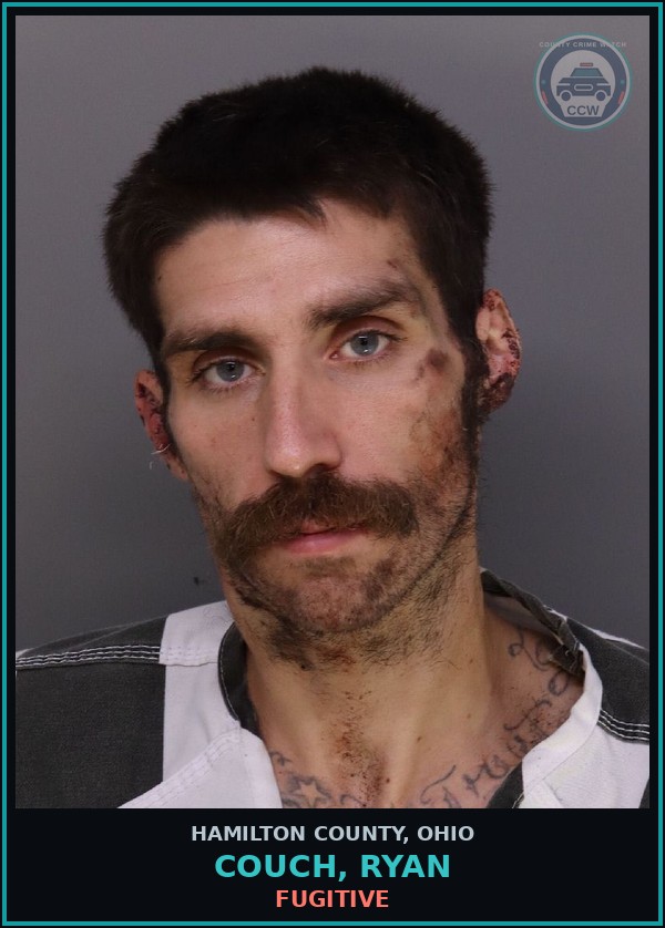 Booking mugshot of Couch, Ryan in Hamilton County