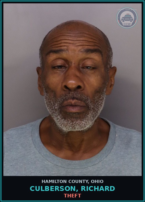Booking mugshot of Culberson, Richard in Hamilton County