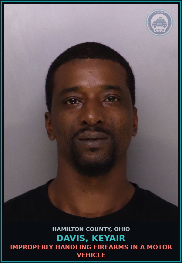 Booking mugshot of Davis, Keyair in Hamilton County