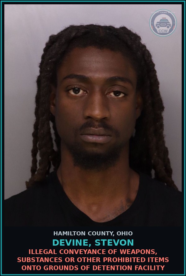 Booking mugshot of Devine, Stevon in Hamilton County