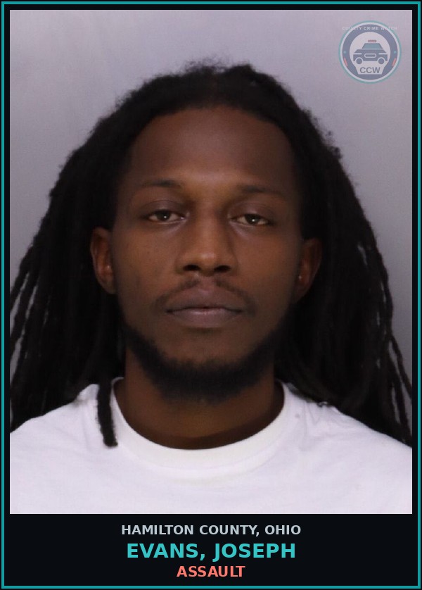 Booking mugshot of Evans, Joseph in Hamilton County