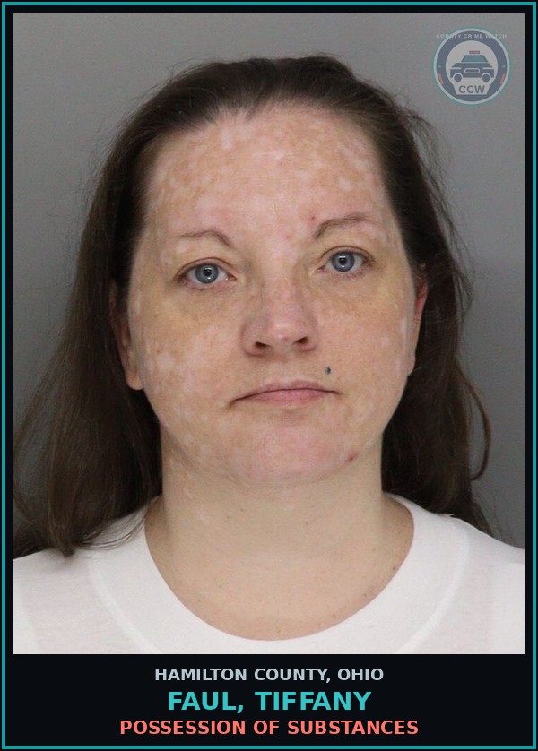 Booking mugshot of Faul, Tiffany in Hamilton County
