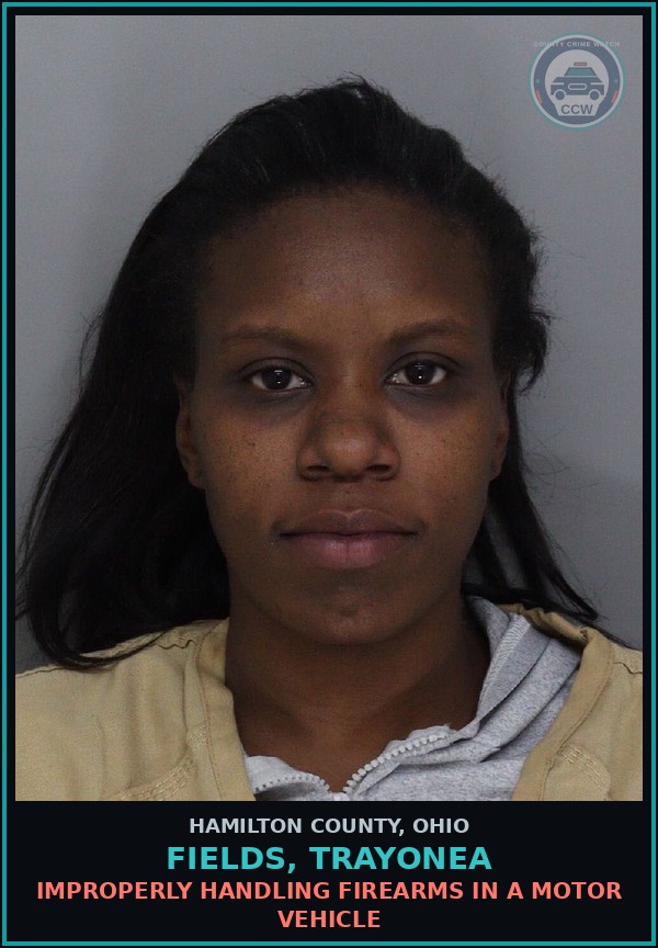 Booking mugshot of Fields, Trayonea in Hamilton County