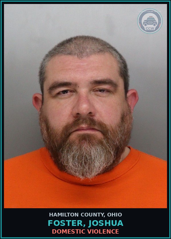 Booking mugshot of Foster, Joshua in Hamilton County