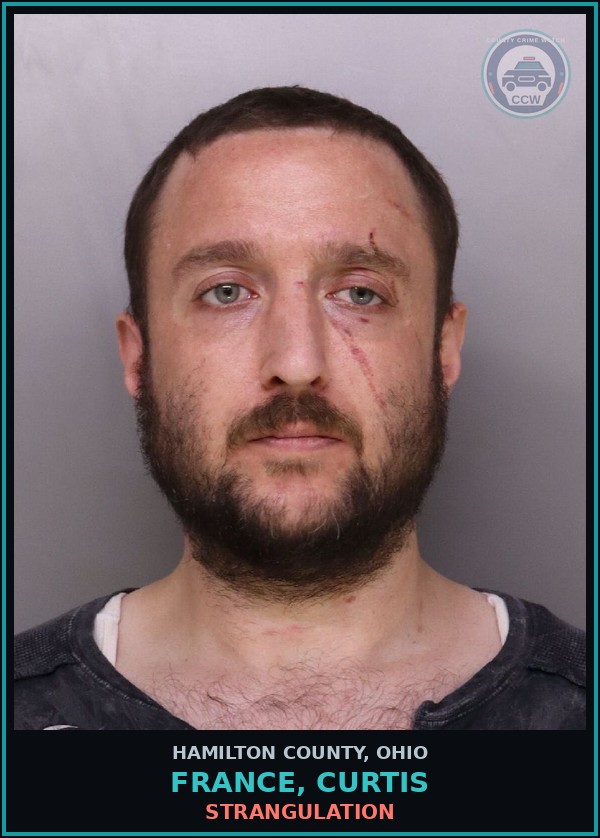 Booking mugshot of France, Curtis in Hamilton County