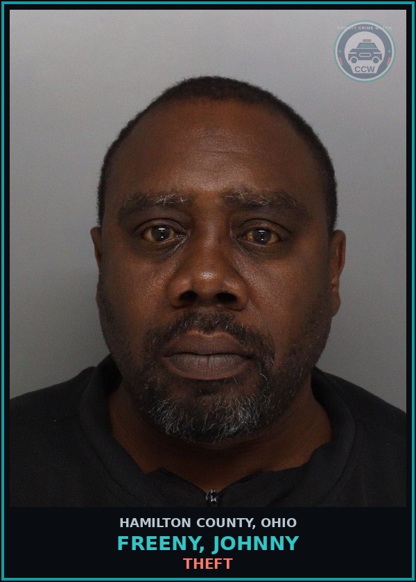 Booking mugshot of Freeny, Johnny in Hamilton County