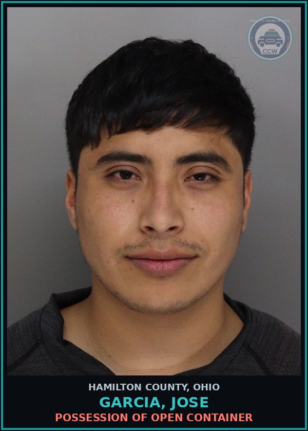 Booking mugshot of Garcia, Jose in Hamilton County