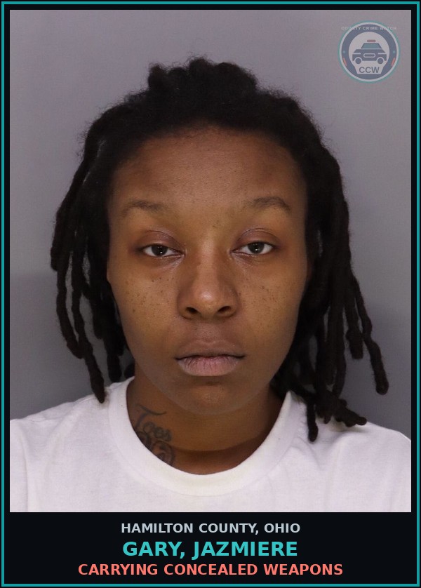 Booking mugshot of Gary, Jazmiere in Hamilton County