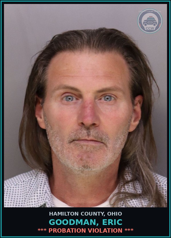 Booking mugshot of Goodman, Eric in Hamilton County