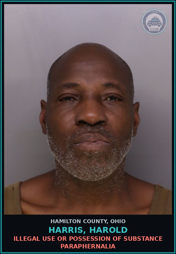 Booking mugshot of Harris, Harold in Hamilton County